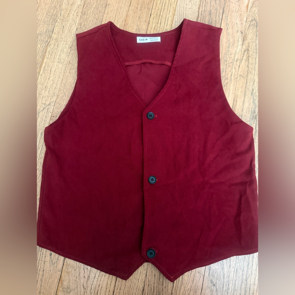 SHEIN Burgundy Vest